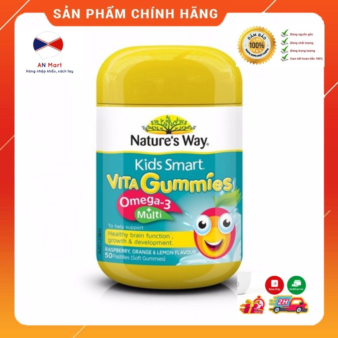 Kẹo dẻo Vita Gummies Omega3 Multi Natures Way Úc 50 viên- An Mart