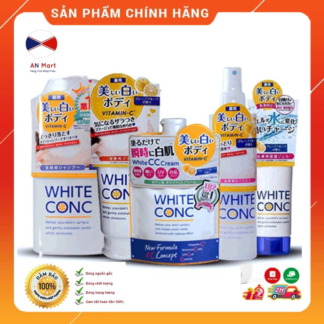 Bộ Sản Phẩm Dưỡng Trắng Da WHITE CONC BODY Nhật Bản