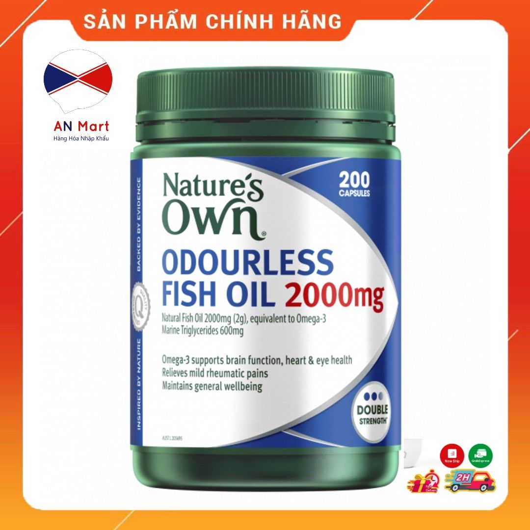 Dầu Cá Không Mùi Natures Own Odourless Fish Oil 2000mg 200 Viên