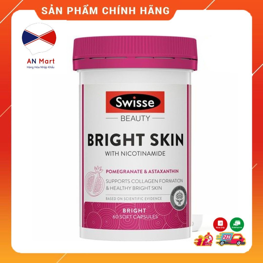 Viên Uống Trắng Da Swisse Bright Skin 60 Viên Nhập Khẩu Úc