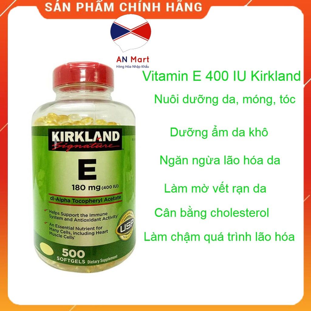 Vitamin E 400 IU 500 Viên Kirkland Của Mỹ