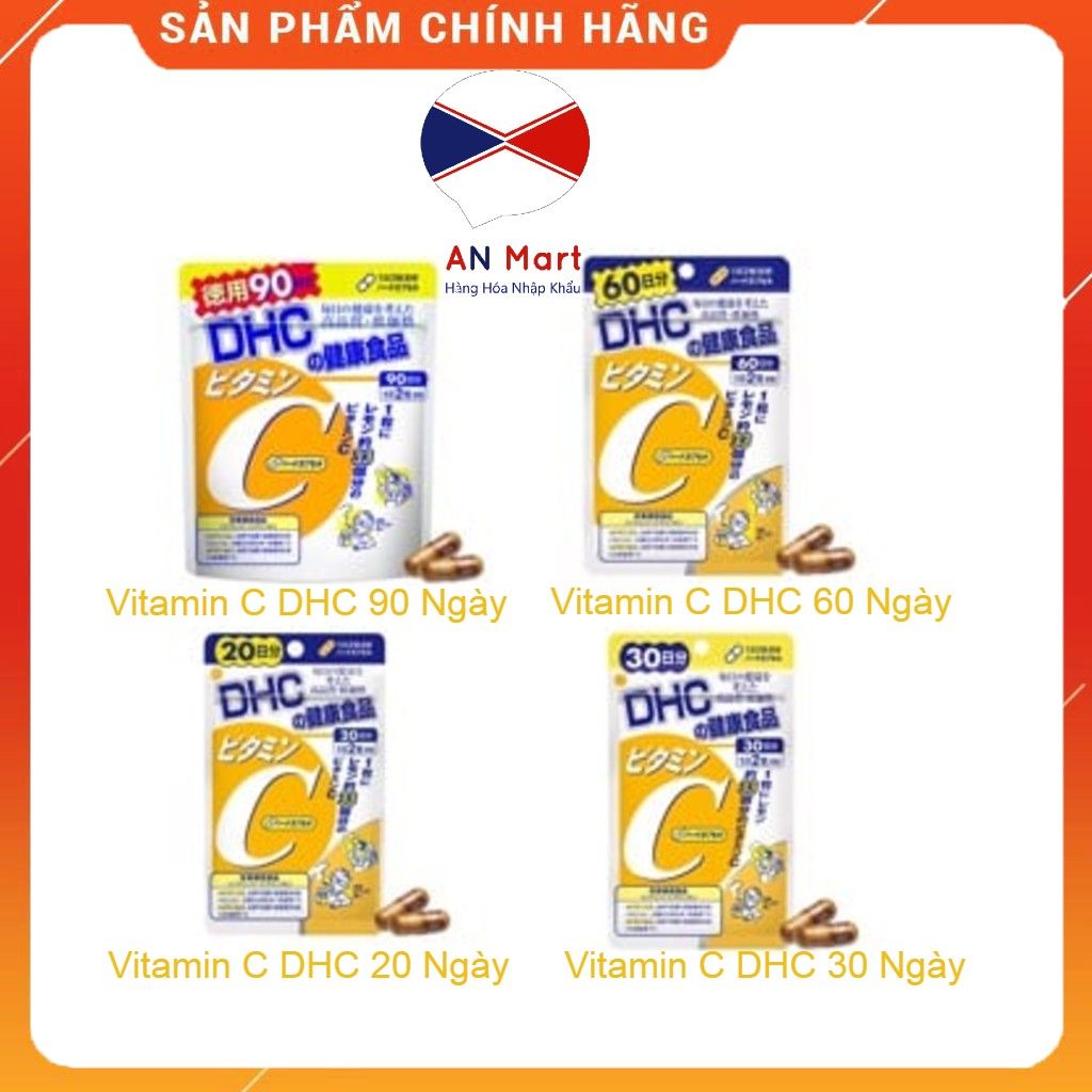 Viên Uống Vitamin C DHC - Vitamin C Hard Capsule 90/60/30/20 Ngày