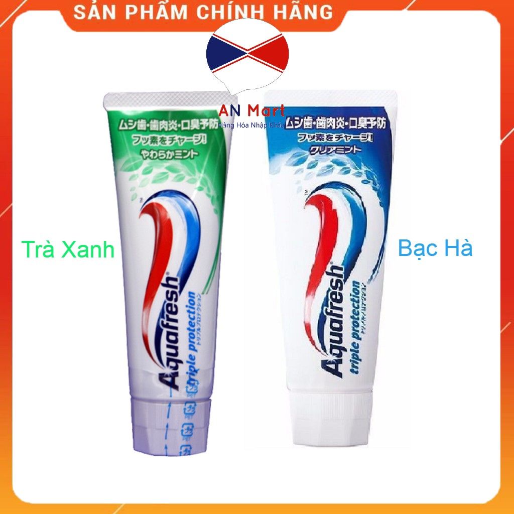 Kem Đánh Răng Aquafresh 160g Nhật Bản Vị Trà Xanh Và Bạc Hà