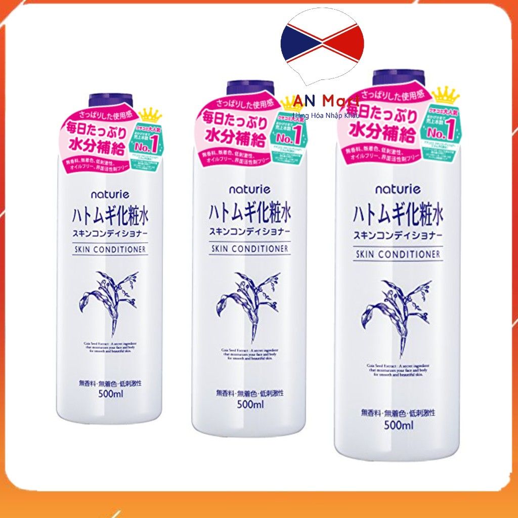 Nước Hoa Hồng Ý Dĩ Naturie Hatomugi Skin Conditioner 500ml