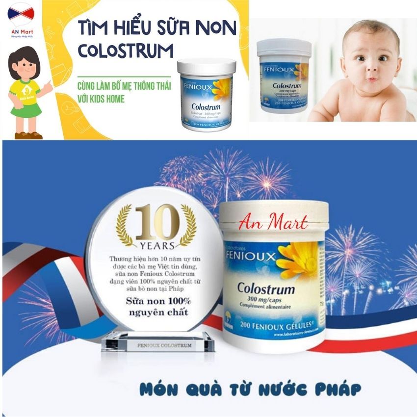 Sữa Non Pháp Fenioux Colostrum 200 Viên