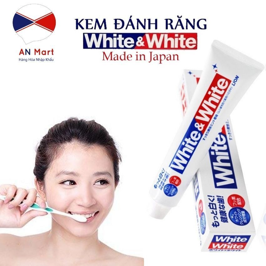 Kem đánh răng White and White Lion 150g Nhật Bản - Anmart