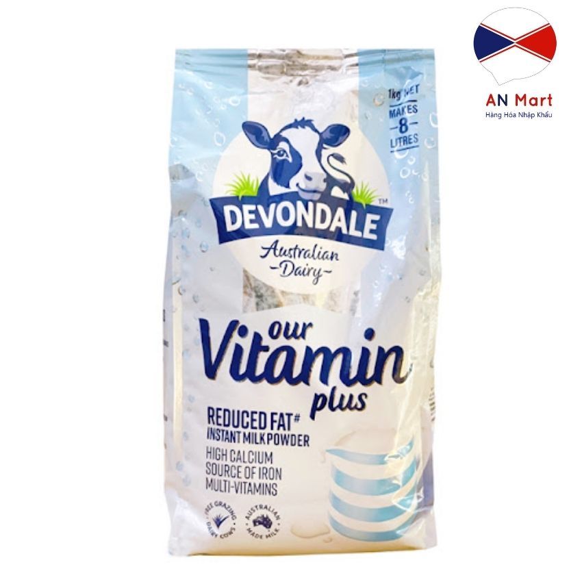 Sữa tươi dạng bột Devondale Vitamin Plus 1kg, Úc. An Mart