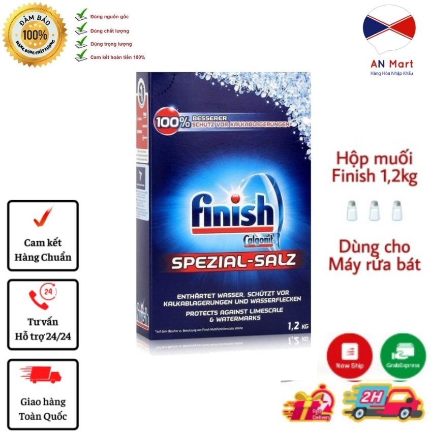 Muối rửa bát làm mềm nước Finish 1,2kg Đức. An Mart