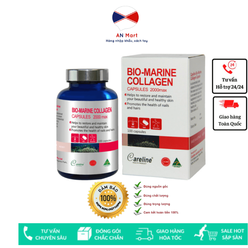 Viên uống Careline Bio-Marine Collagen 100 Viên Úc. An Mart