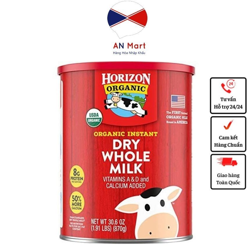 Sữa tươi nguyên kem dạng bột Horizon Organic 870 gram Mỹ. An Mart