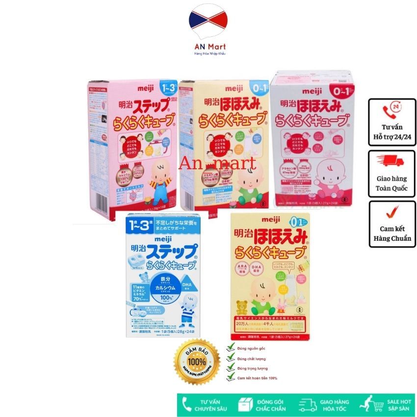 Sữa Meiji thanh hộp giấy số 0, số 9 nội địa Nhật Bản- An Mart