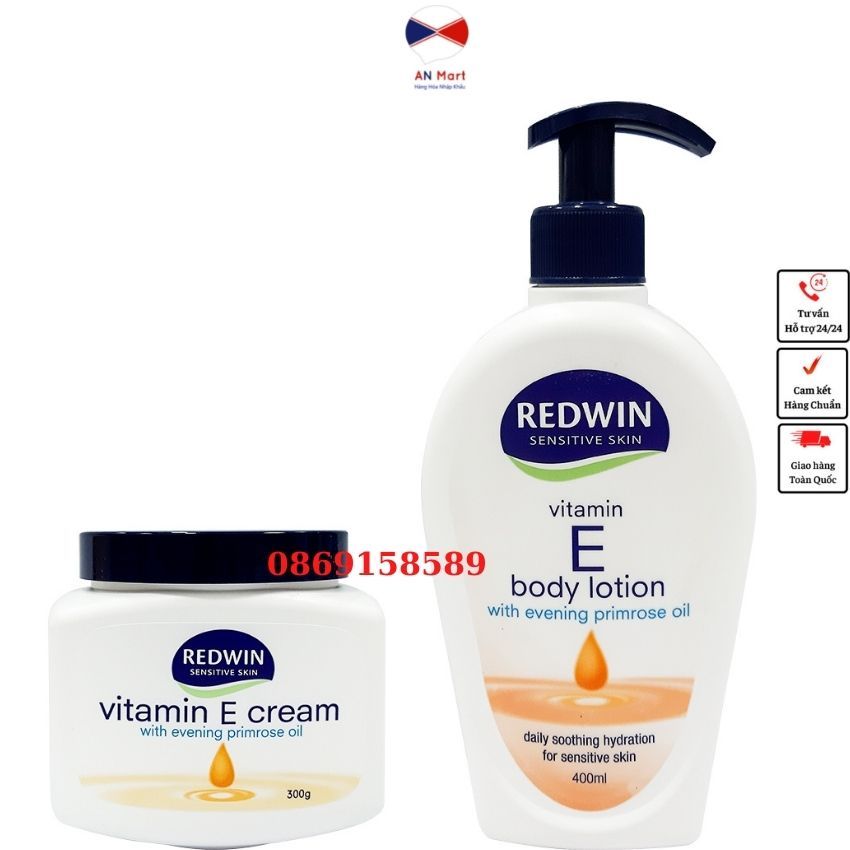 Kem dưỡng da mềm mịn Redwin Vitamin E của Úc. An Mart