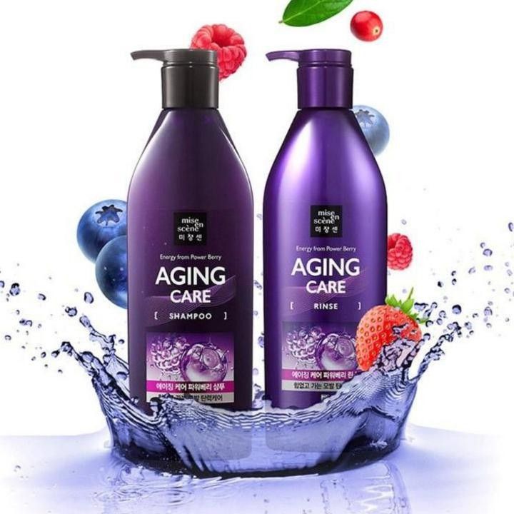 Cặp dầu gội xả ngừa rụng tóc Mise En Aging Care 680ml - An Mart