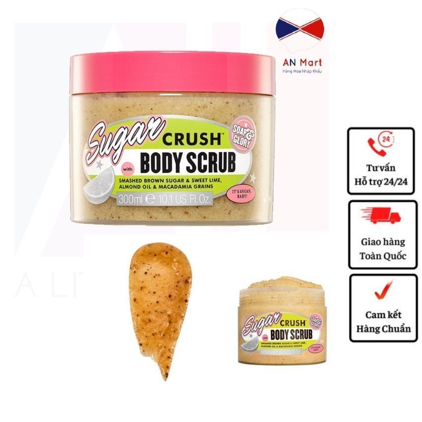 Tẩy da chết Soap & Glory Body Scrub Sugar Crush 300ml bill Anh