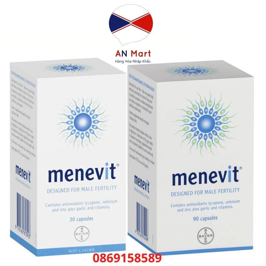 Viên uống Menevit hỗ trợ sinh sản cho nam giới của Úc- An Mart