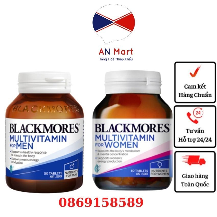 Vitamin tổng hợp Blackmores Vitality Multi 50 viên Úc- An Mart