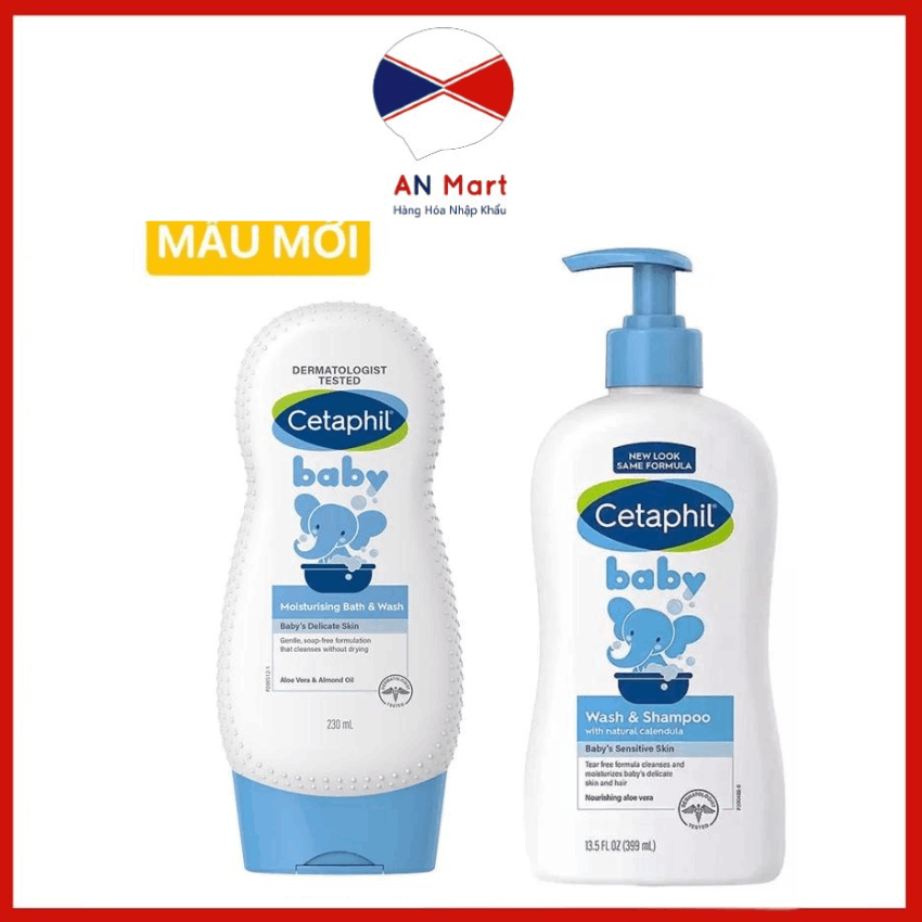 Sữa tắm gội cho bé Cetaphil Baby Gentle Wash & Shampoo- An Mart