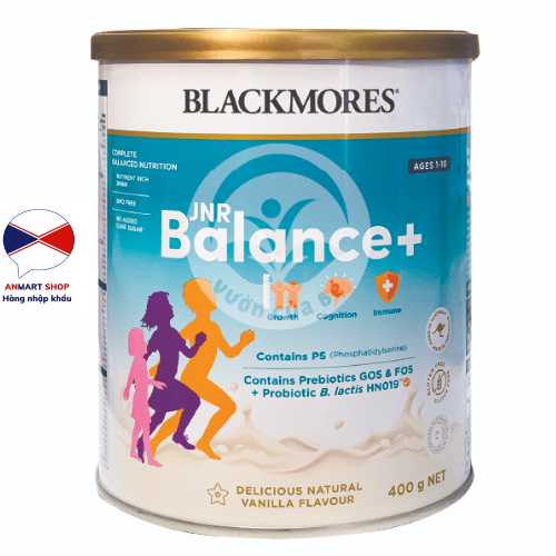 Sữa Blackmores JNR Balance+ Úc giúp tăng trưởng và phát triển nhận thức (1-10 tuổi) 400g & 850g