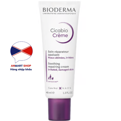 Kem Dưỡng Bioderma hỗ trợ phục hồi da tổn thương làm dịu da của Pháp 40ml