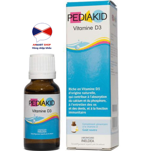 Bổ sung Vitamin D3 400IU Pediakid 20ml Pháp- An Mart