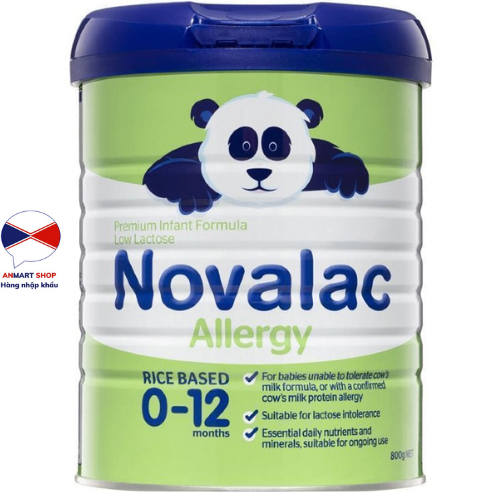 Sữa Novalac Allergy Nội Địa Úc Hộp 800g Trẻ Dị Ứng Đạm Sữa Bò