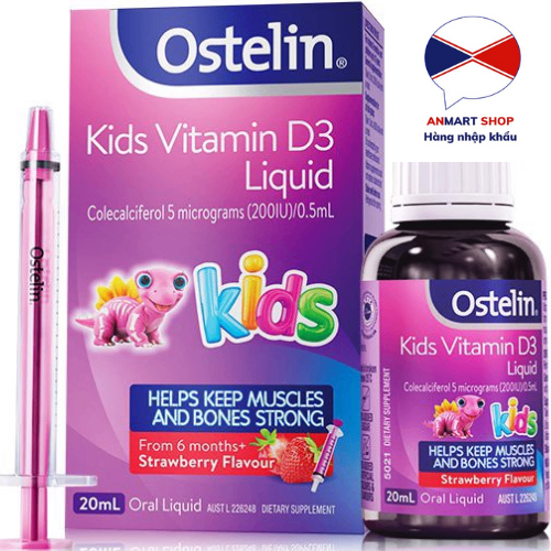 Vitamin D Ostelin Liquid Kids dạng nước 20ml của Úc. An Mart