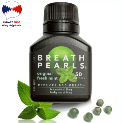 Viên Ngậm Thơm Miệng Breath Pearls Hộp 50 Viên Của Úc- An Mart