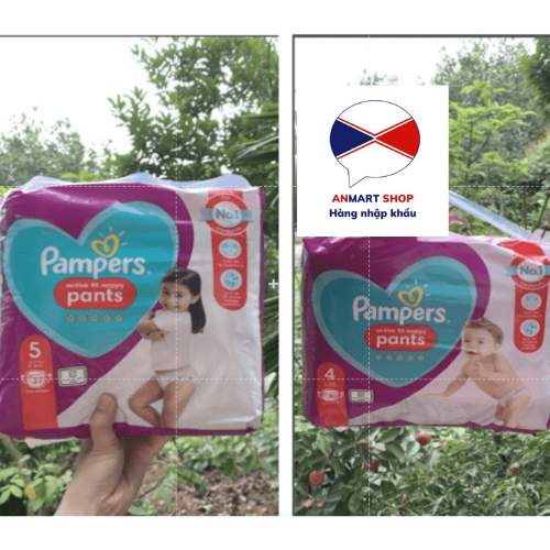 Tã Quần Pampers Active fit nappy Pants Uk Số 5 (12kg-17kg) Số 4 (9-15kg) Giúp Bé Thoải Mái Vận Động Và Luôn Khô Thoáng