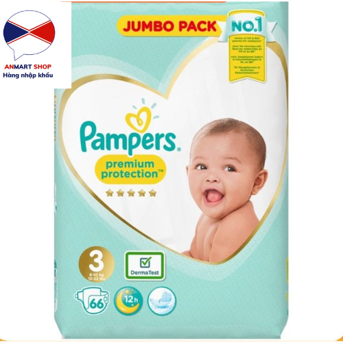 Bỉm dán Pampers nội địa UK Số 3 - jumbo pack