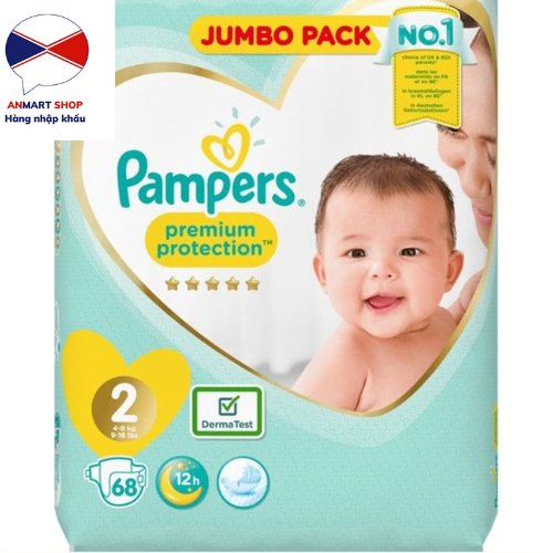 Bỉm dán Pampers nội địa UK Số 2 - jumbo pack