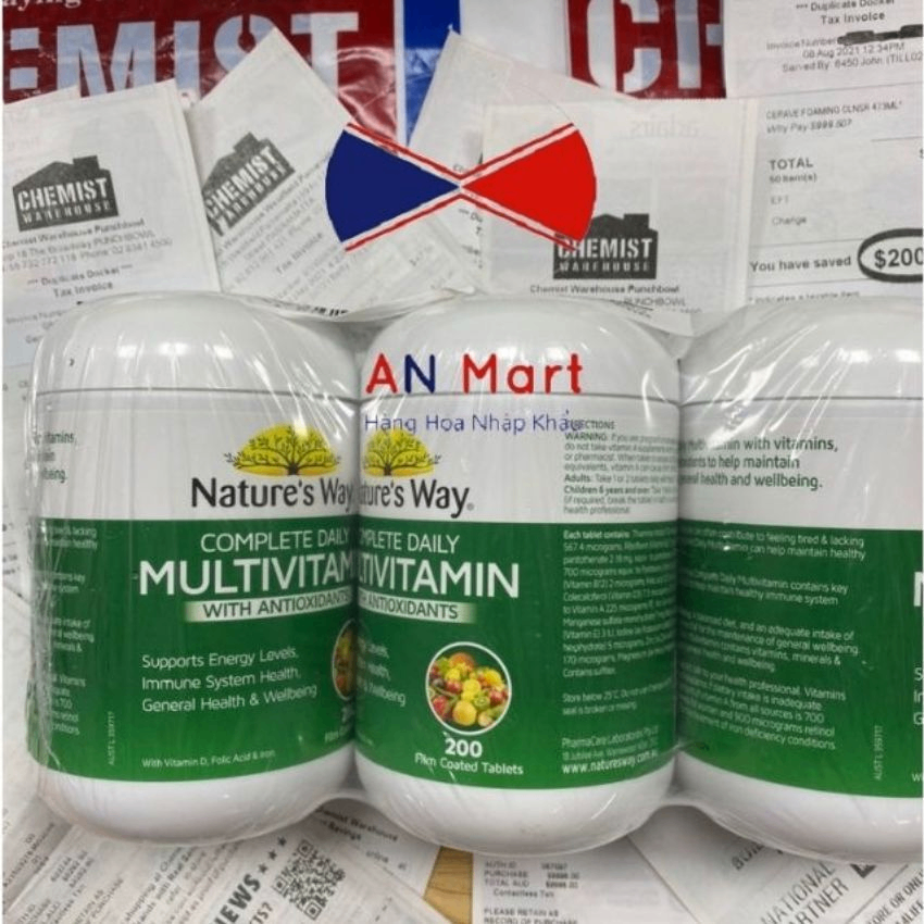 [Date Mới Nhất] Vitamin Tổng Hợp Nature’s Way Úc 200 Viên An Mart Tăng Cường Đề Kháng Giảm Mệt Mỏi