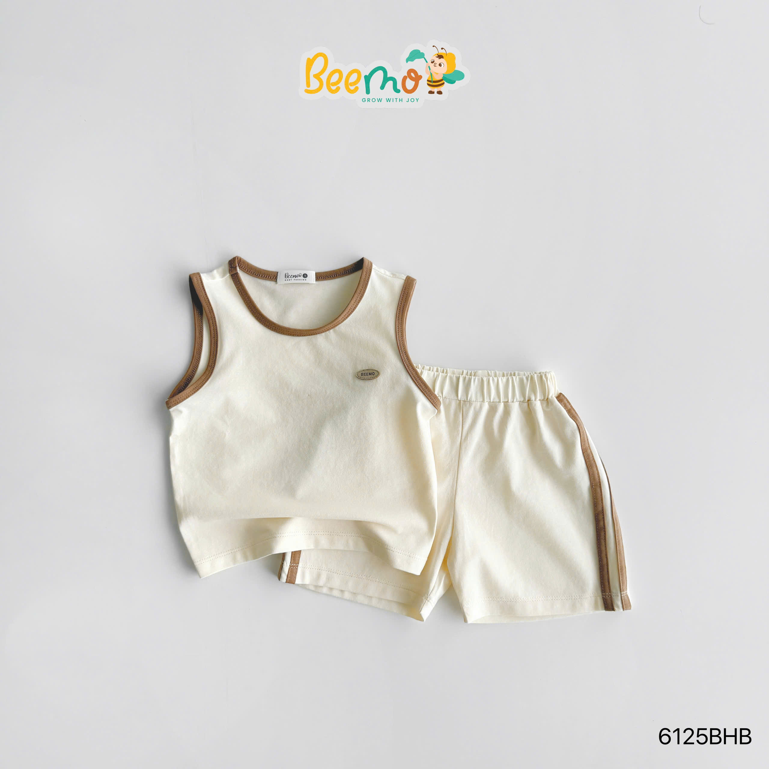 Set ba lỗ cotton tag da Beemo