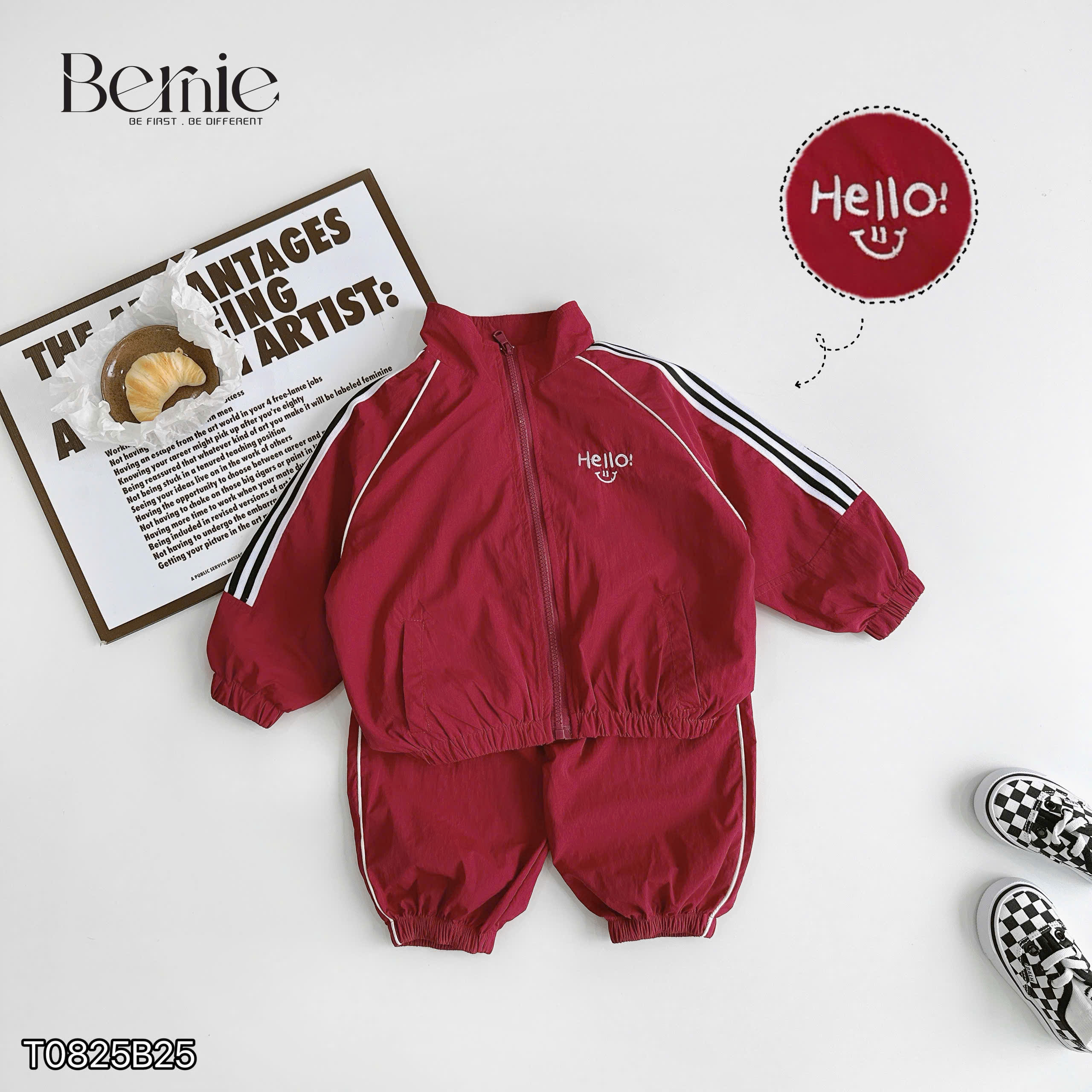 Bộ gió thể thao 2 lớp HELLO BERNIE