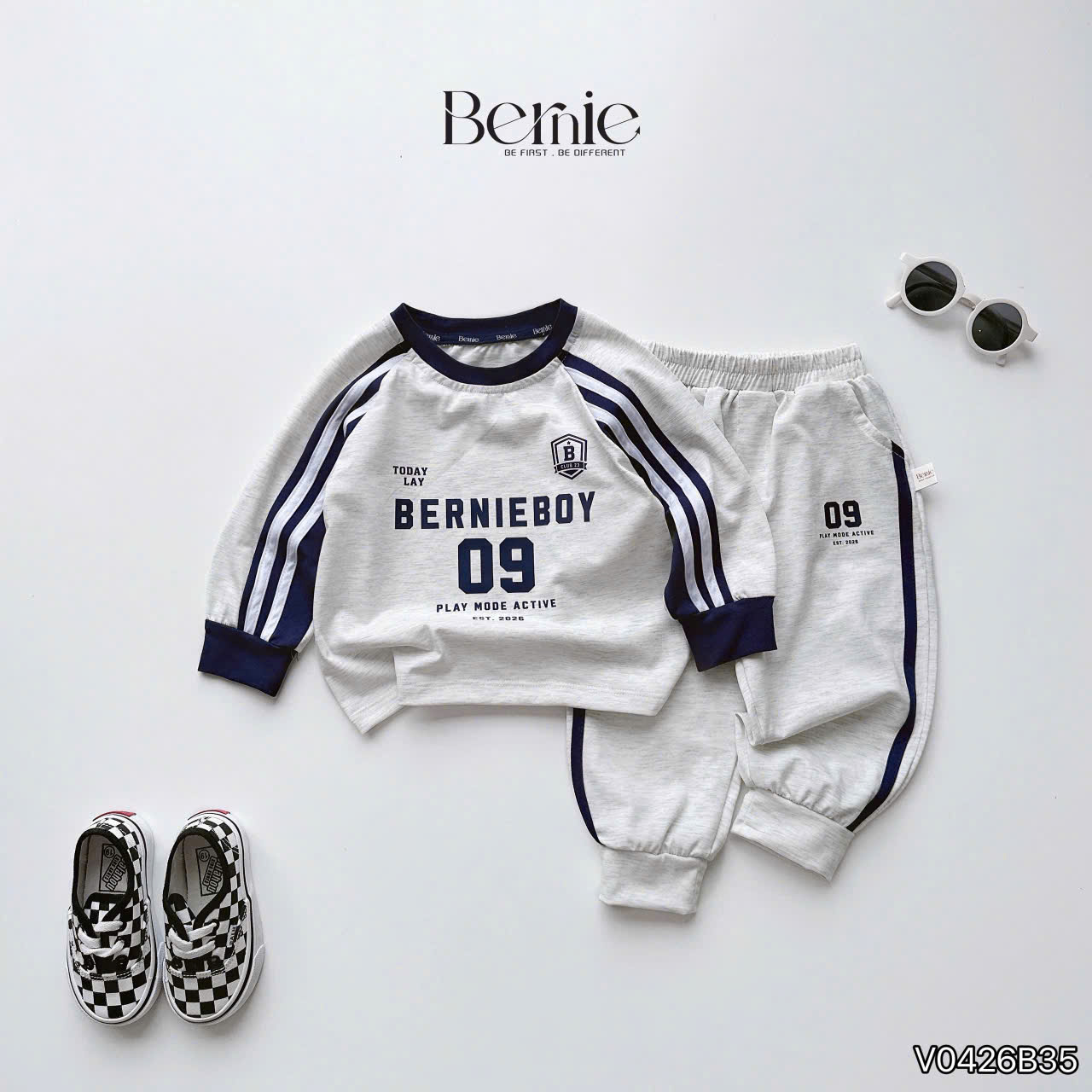 Bộ cotton thể thao Bernie Boy