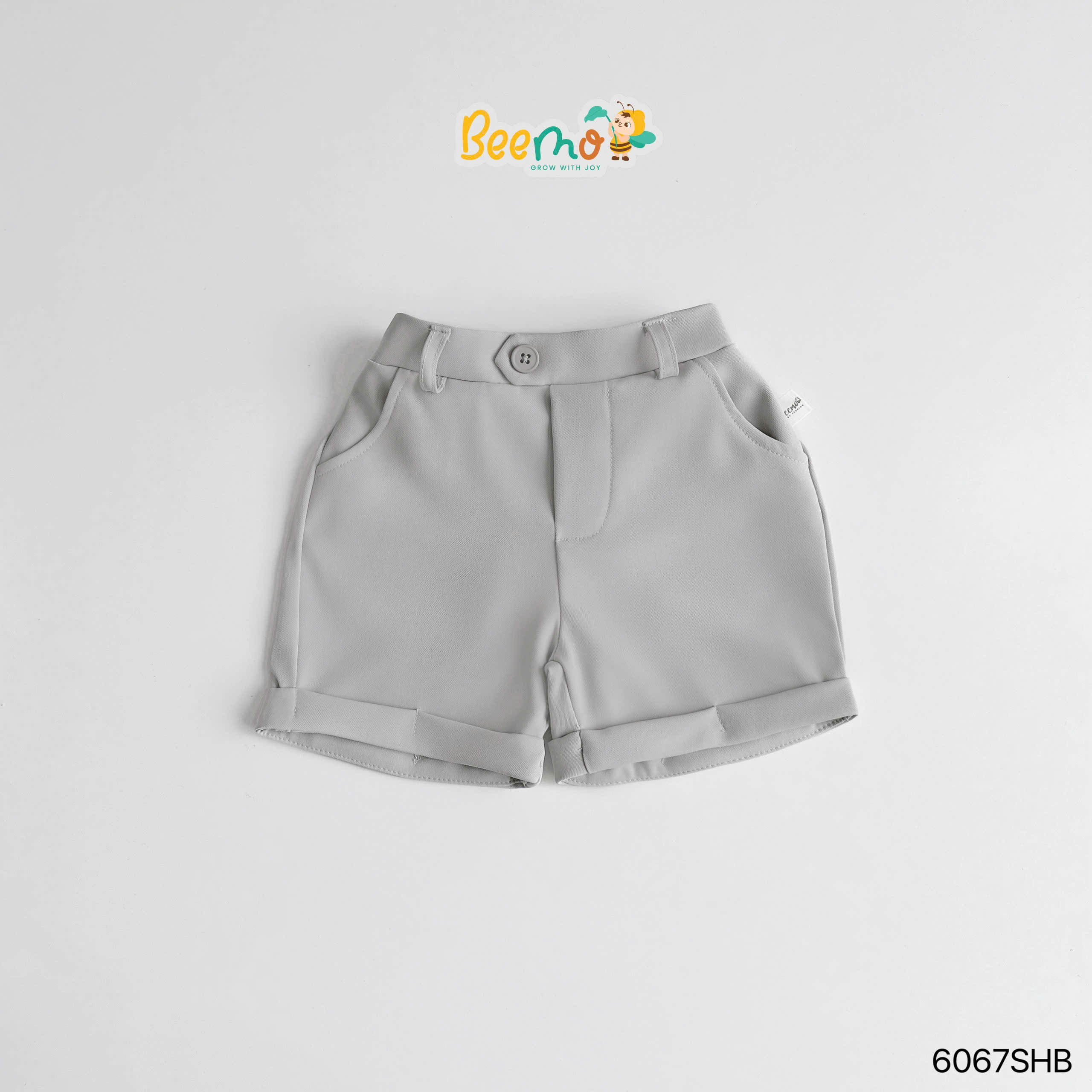 Quần short âu cạp phẳng gập gấu Beemo