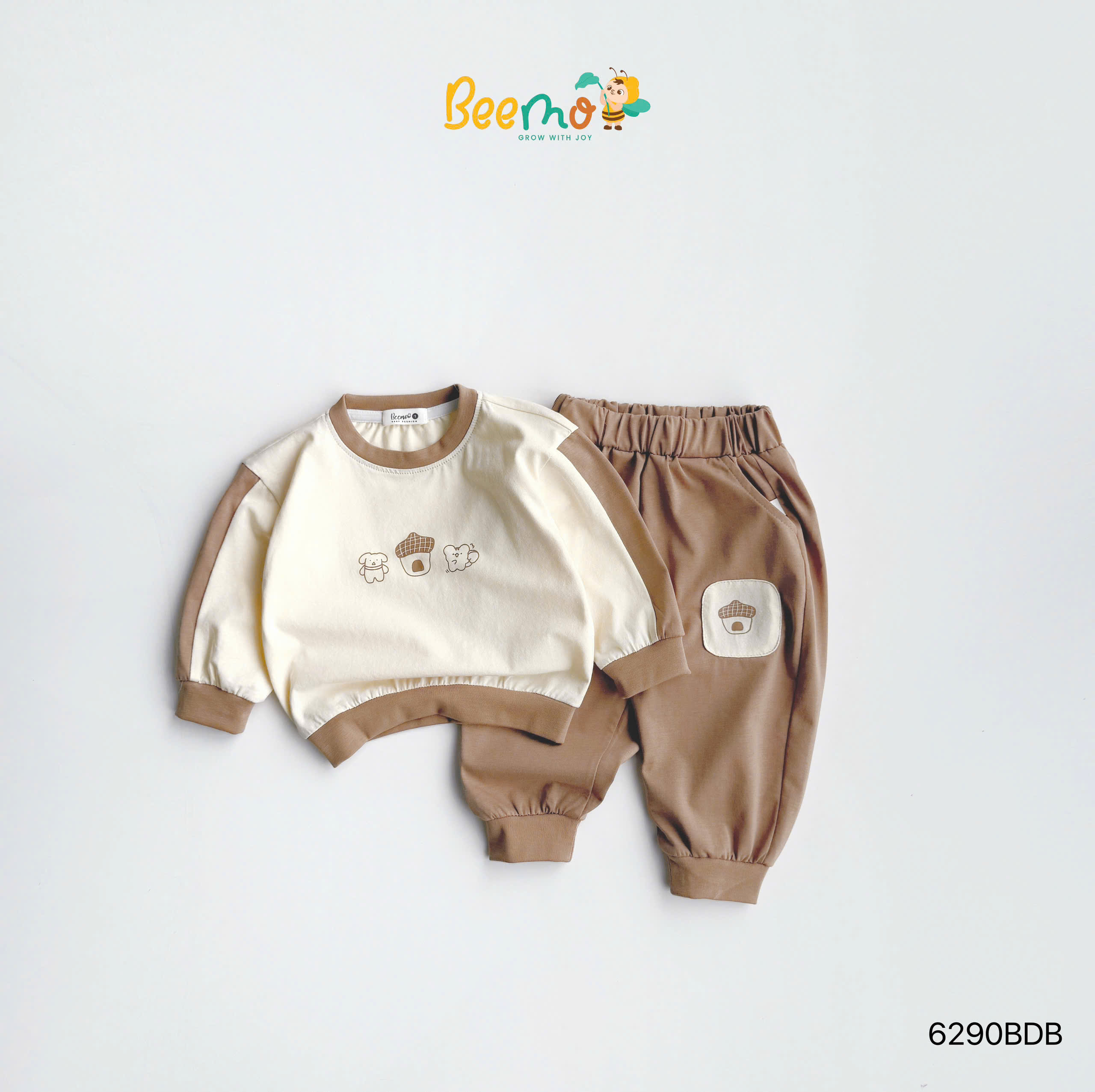 Set thun dài tay in hình cún dễ thương BEEMO