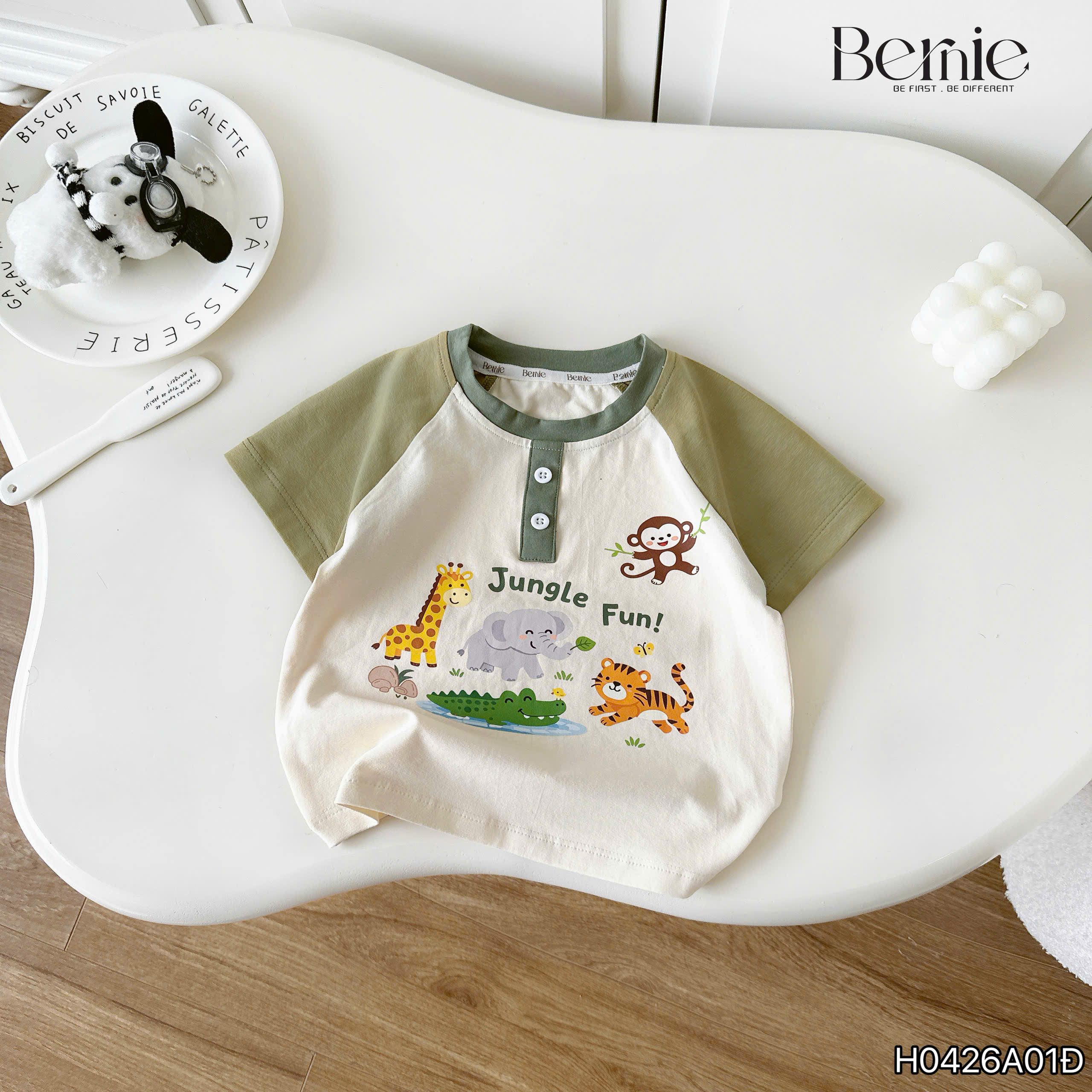 Áo cộc tay dino fun Bernie