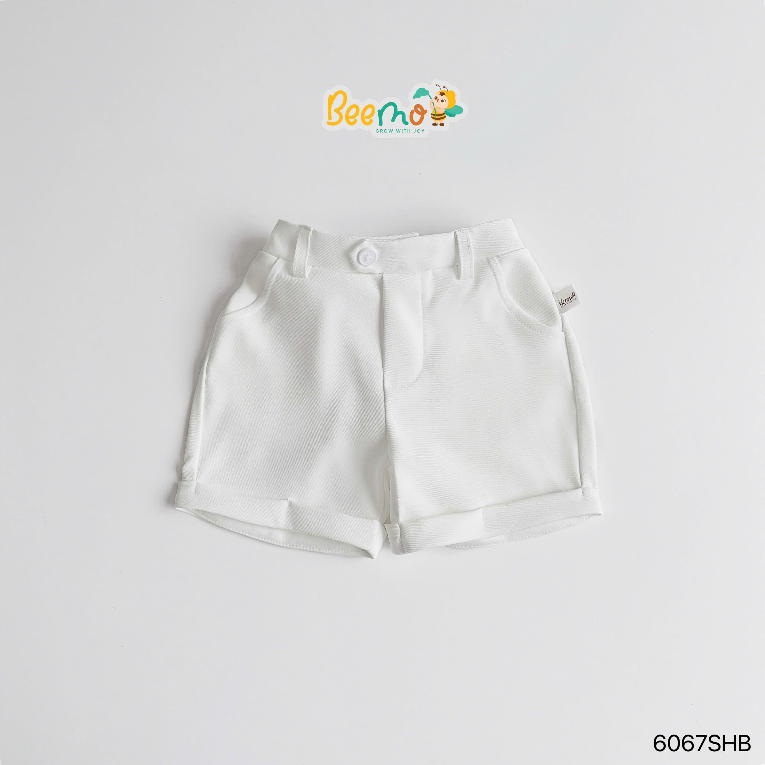 Quần short âu cạp phẳng gập gấu Beemo