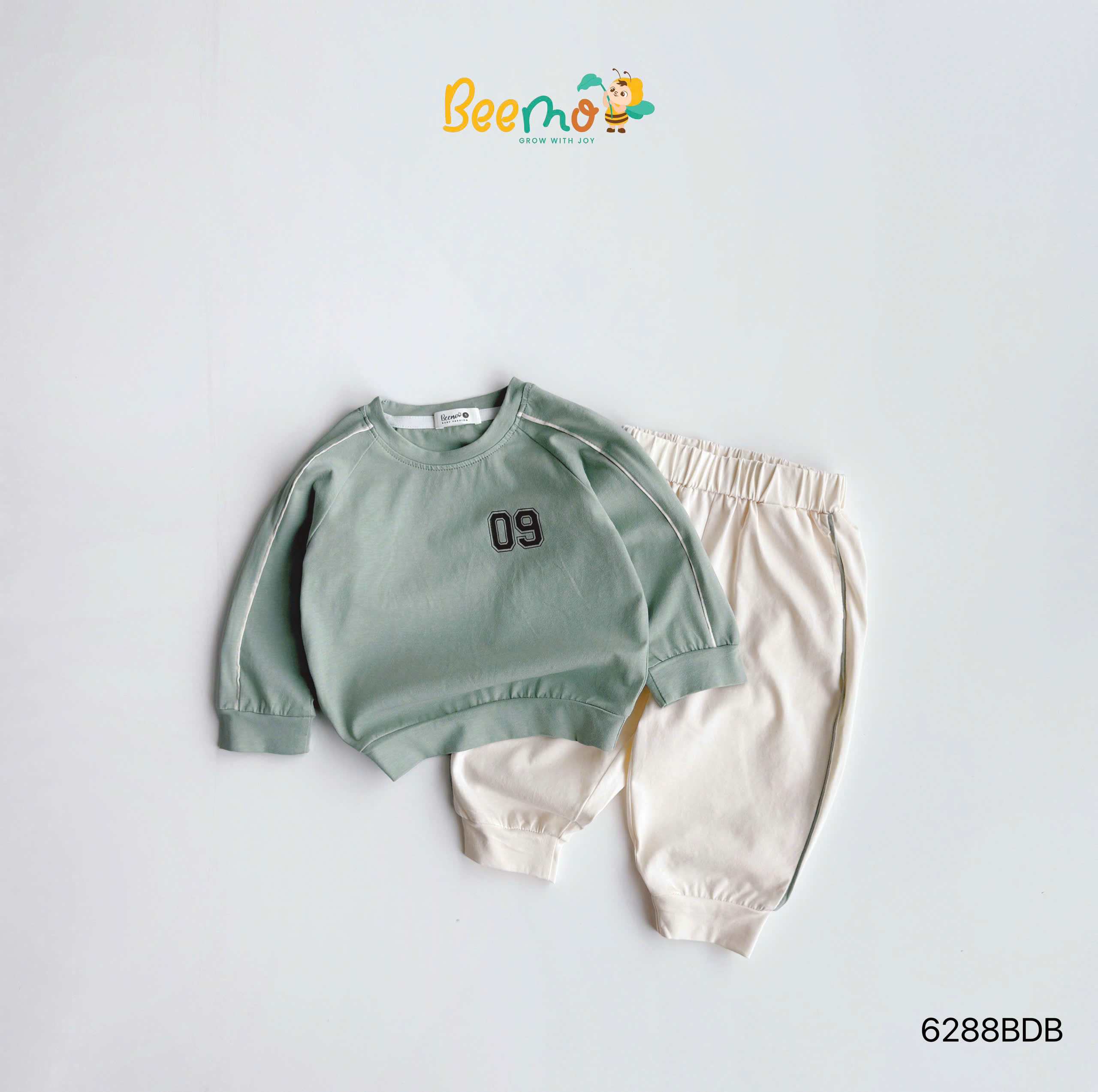 Set cotton thể thao phối line số 09 BEEMO