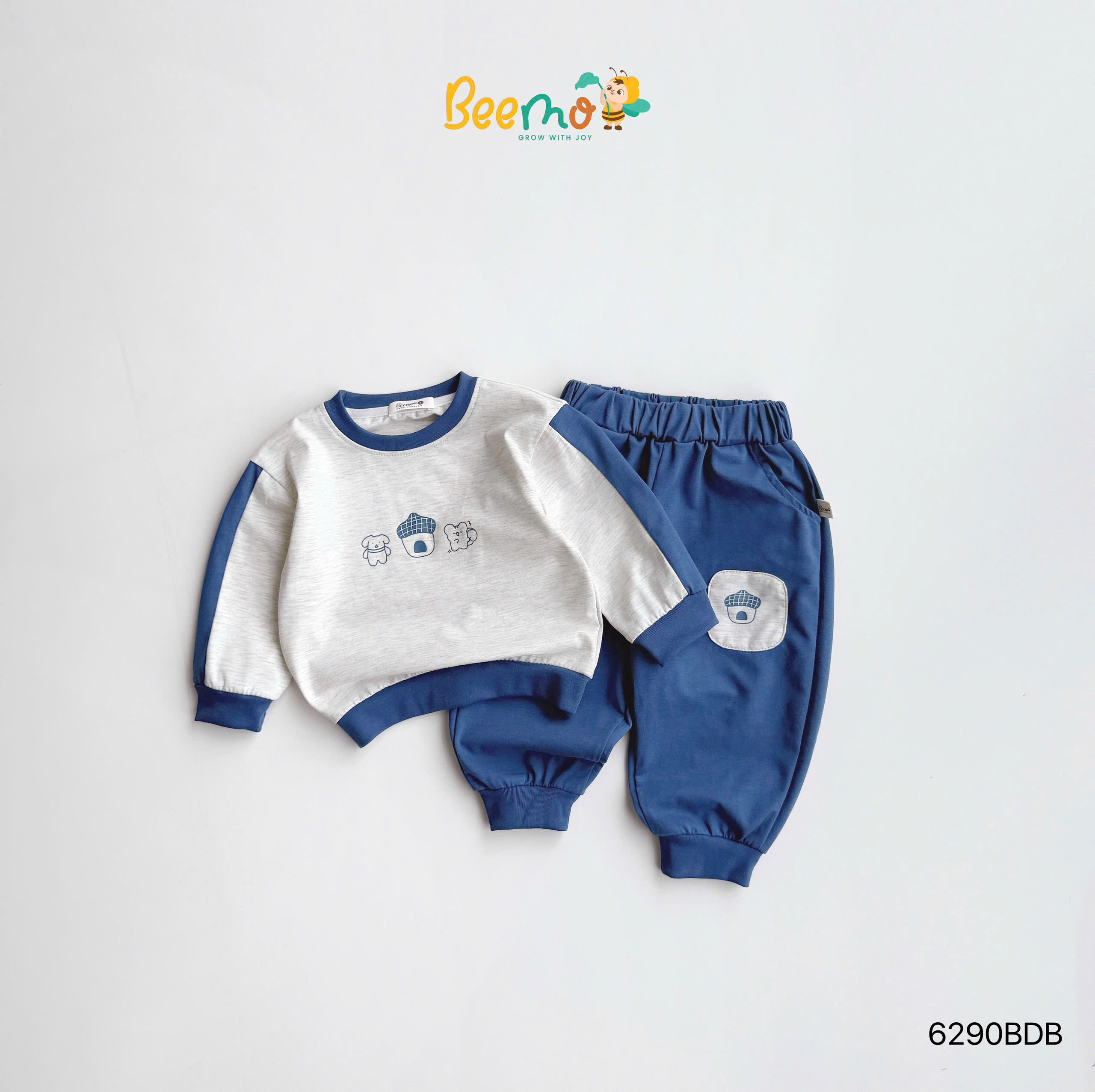 Set thun dài tay in hình cún dễ thương BEEMO