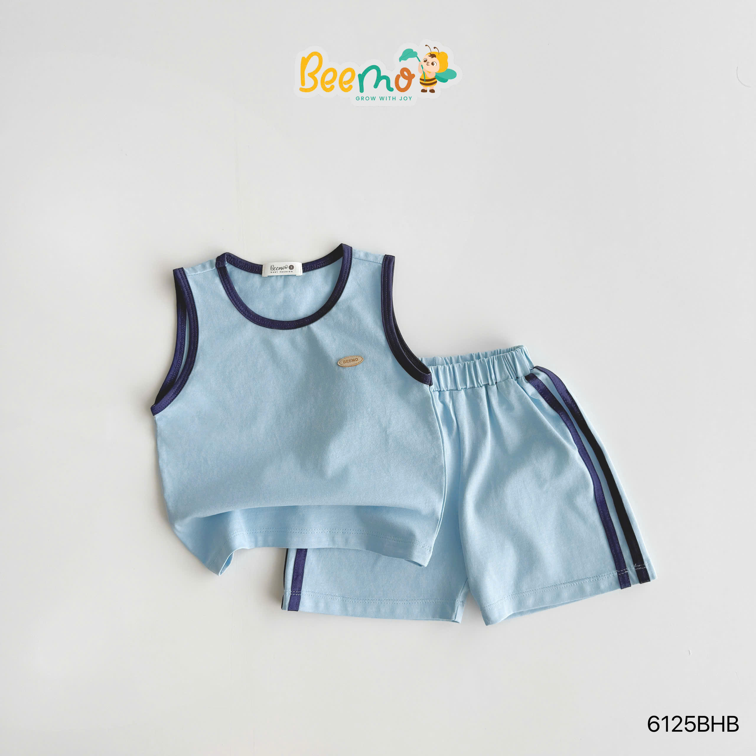 Set ba lỗ cotton tag da Beemo