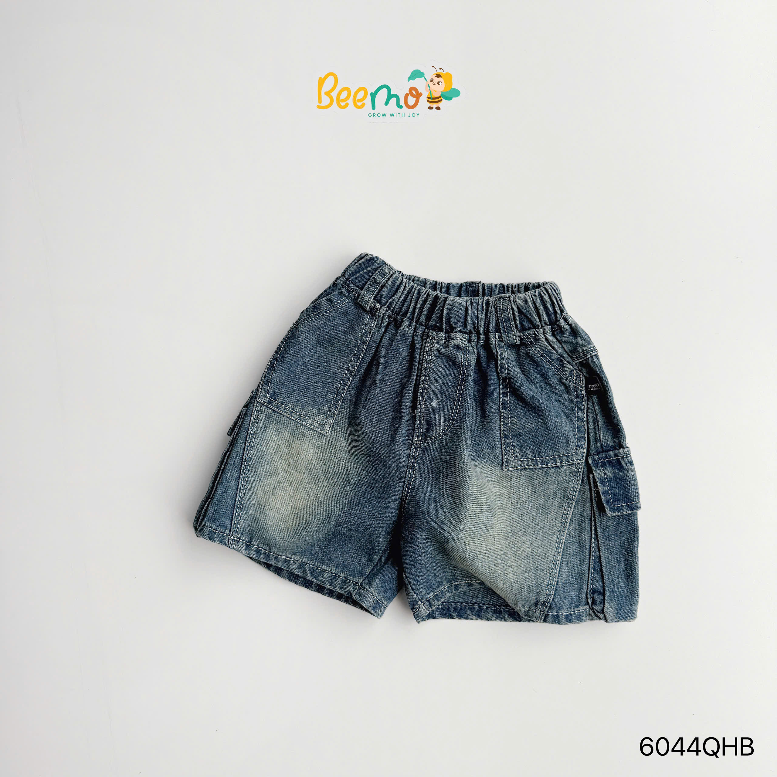 Quần short jean túi hộp Beemo