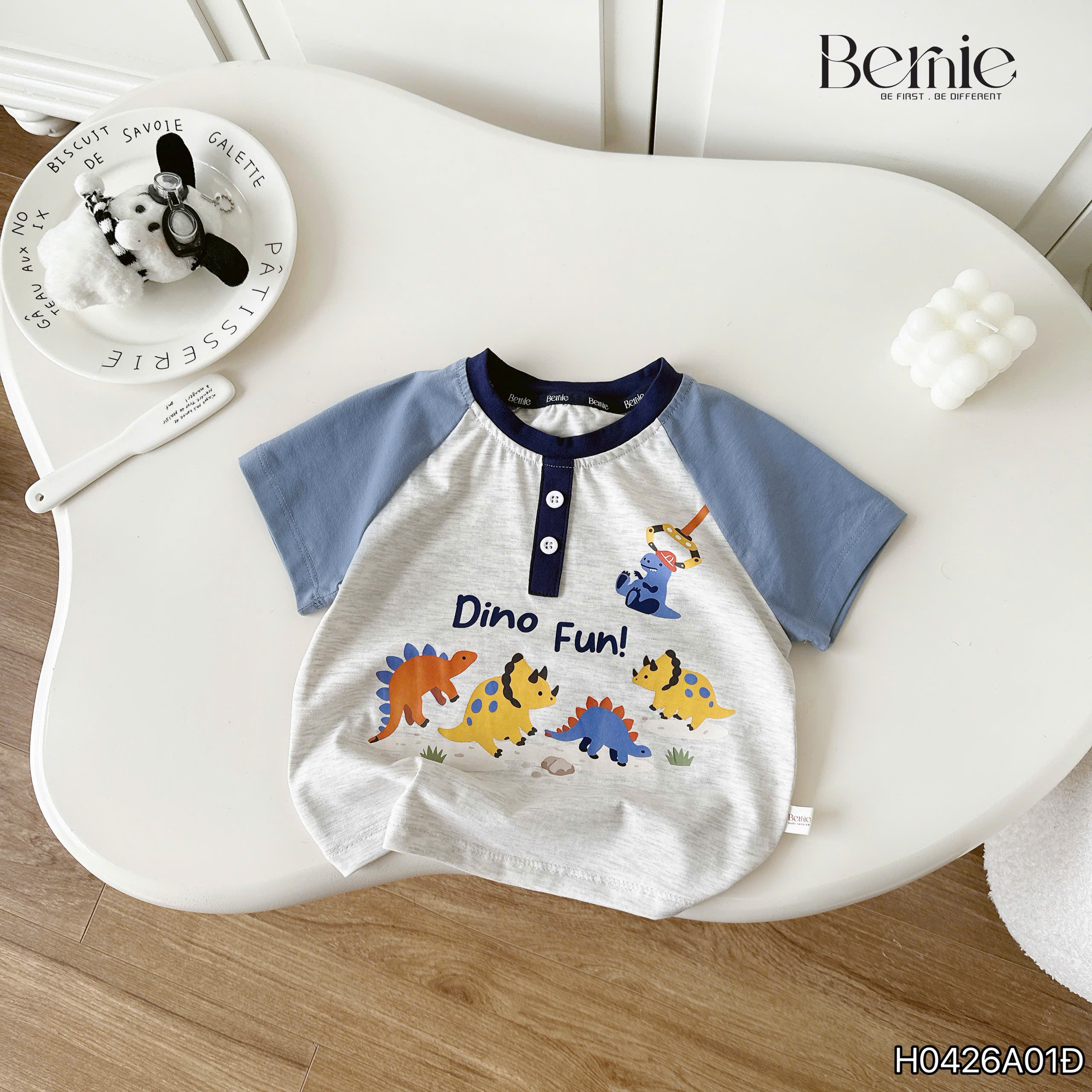 Áo cộc tay dino fun Bernie
