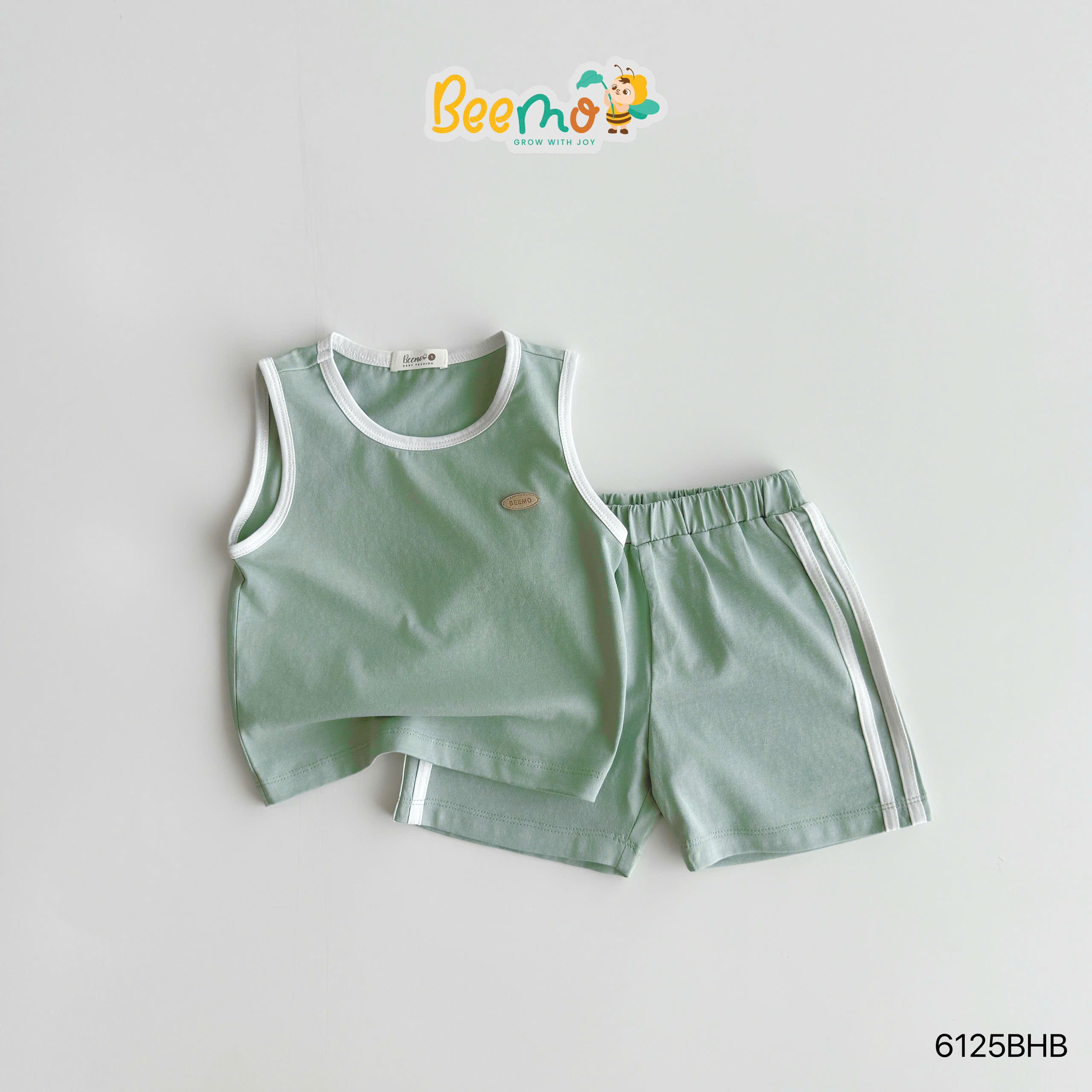 Set ba lỗ cotton tag da Beemo
