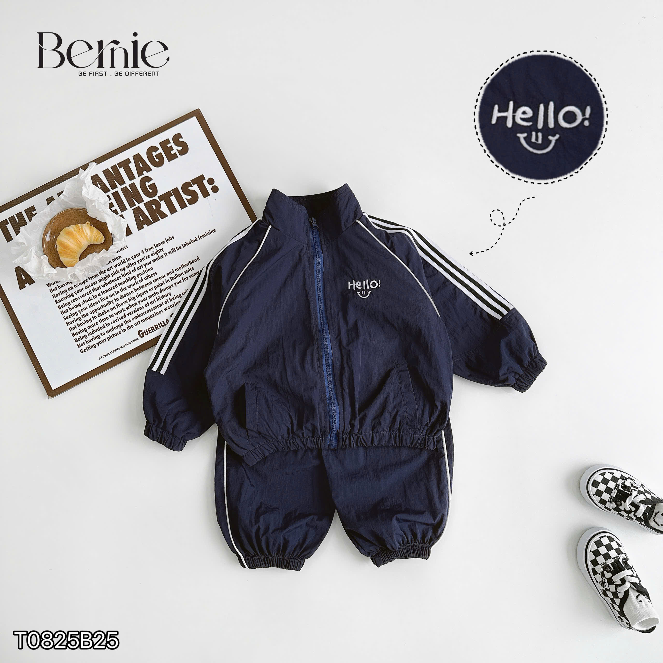 Bộ gió thể thao 2 lớp HELLO BERNIE