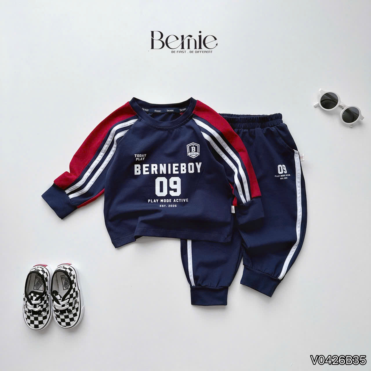 Bộ cotton thể thao Bernie Boy