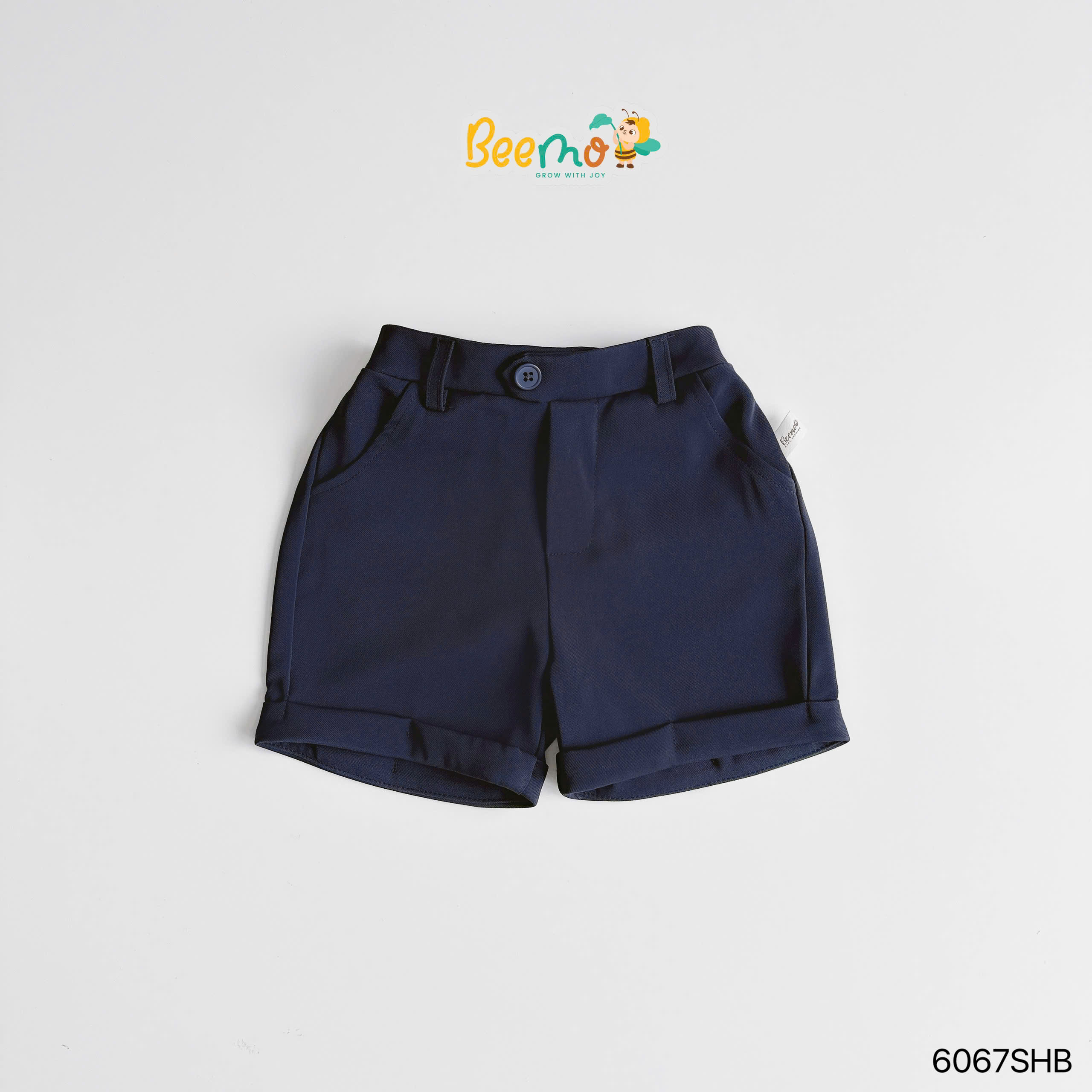 Quần short âu cạp phẳng gập gấu Beemo