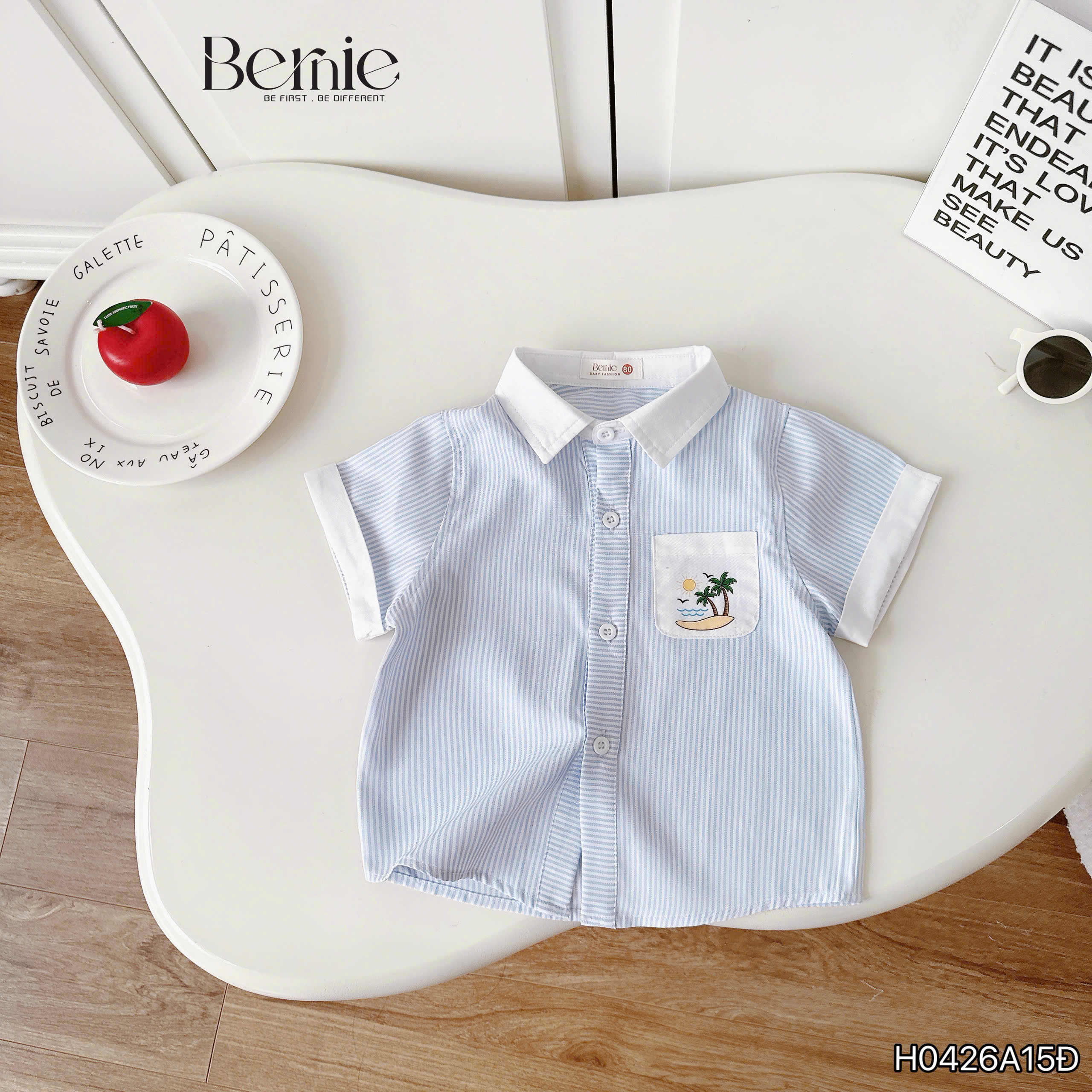 Áo sơ mi kẻ summer island Bernie
