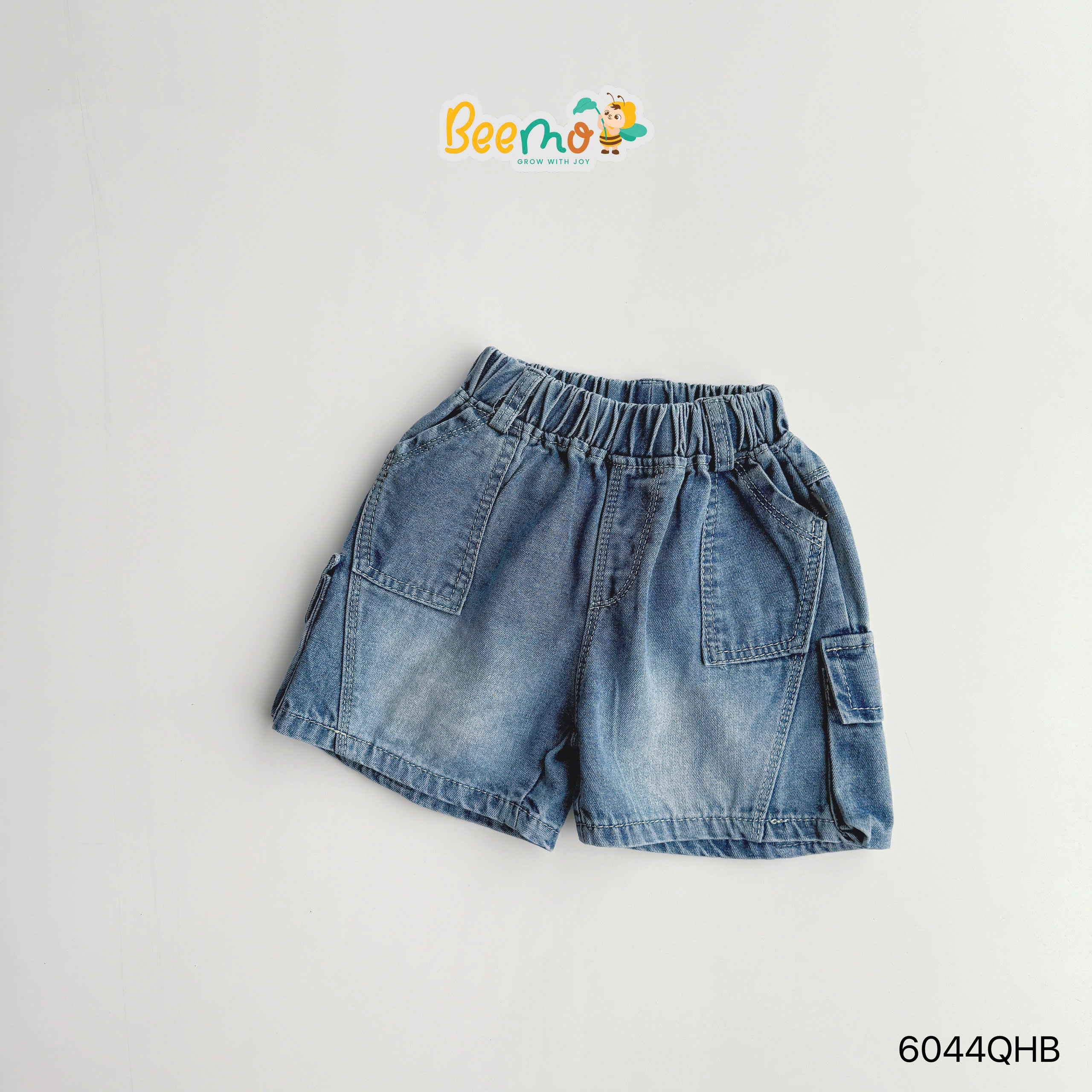 Quần short jean túi hộp Beemo
