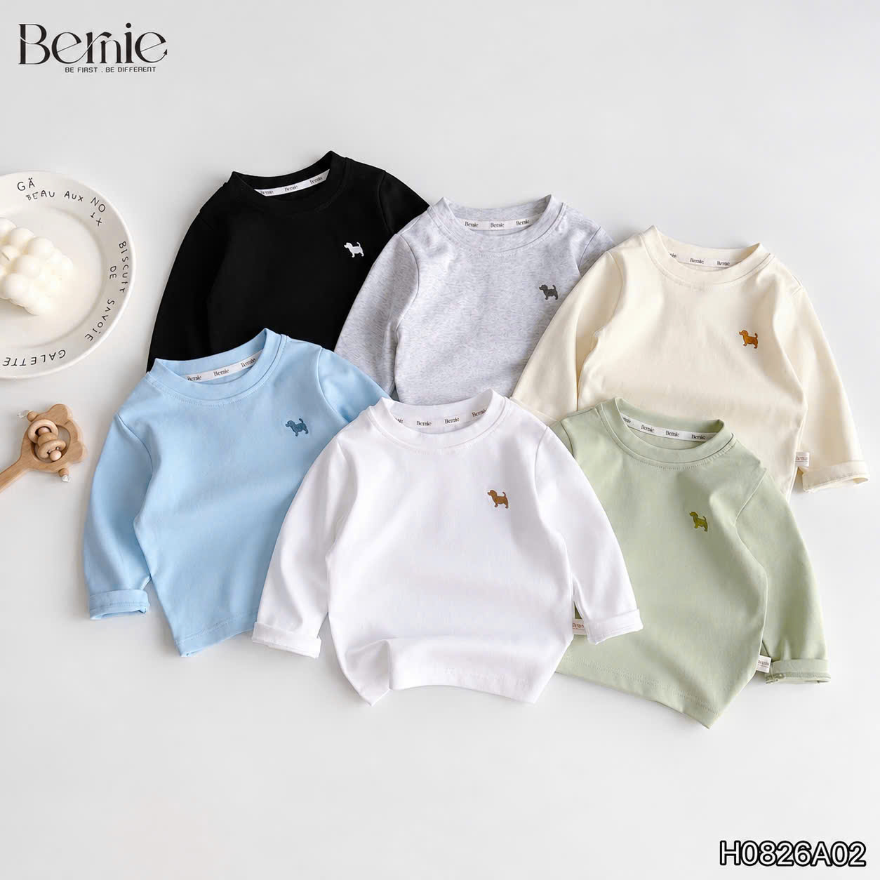 Áo bozip cổ tròn basic BERNIE